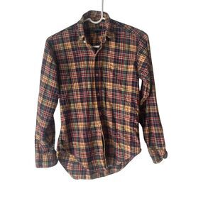Polo Ralph Lauren Boy's Size 16 Plaid Long Sleeve Flannel Button Up Shirt